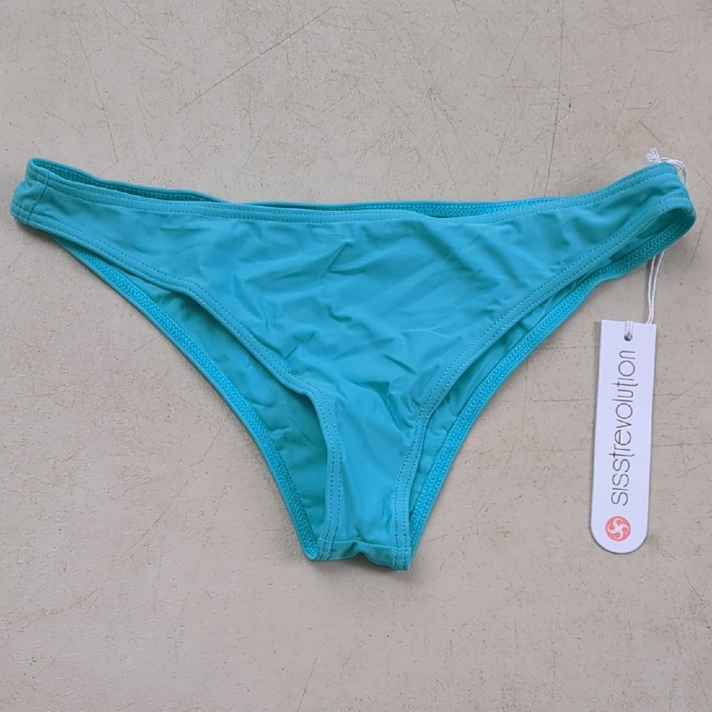 Sisstrevolution Women's Low-Rise Bikini Bottoms in Turquoise